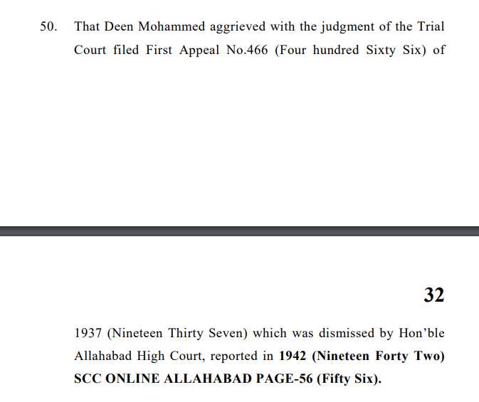 Deen Muhammad filed another petition in Allahabad high court, which was also dismissed in 1942.

The...