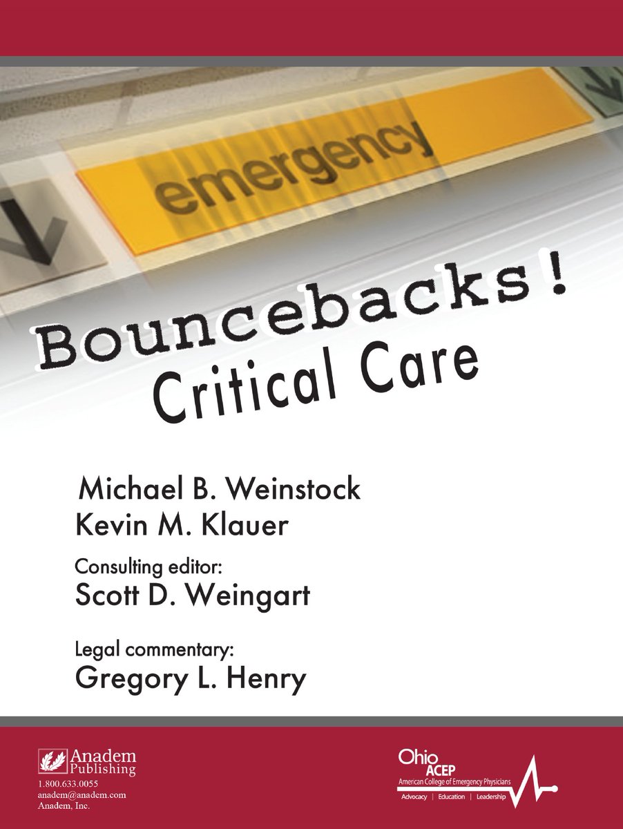 Register now for Bouncebacks Critical Care book club tomorrow night (Mon Feb 5) from 8P-9P with Joliff, Johnson, Russell, Winters and Weinstock: bit.ly/BouncebacksBoo… @UCPracticeTips @OhioACEP @emrap_tweets @critcareguys