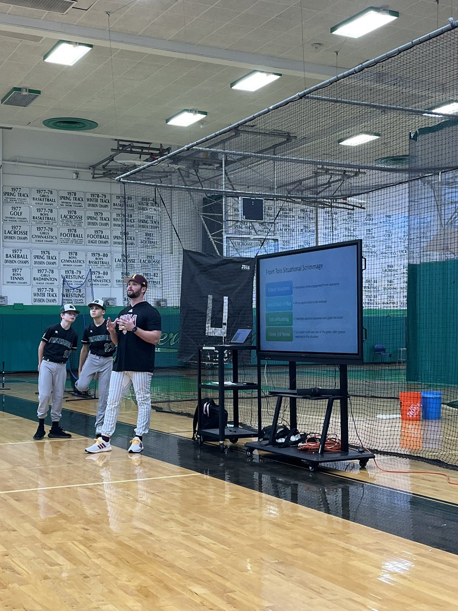 The Inaugural Farmingdale Baseball Coaches Clinic is underway 

First up is Iona Head Coach Conor Burke
