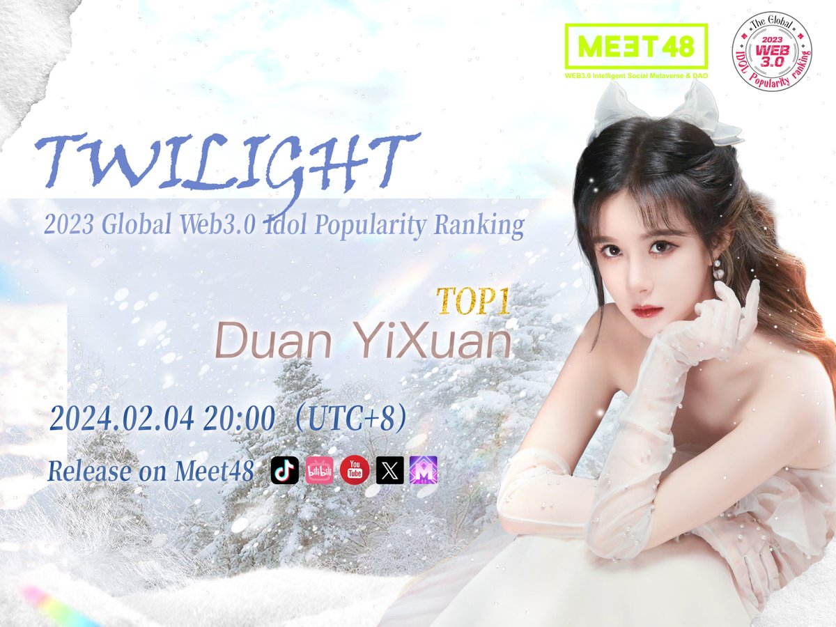 meet_48's tweet photo. 🌠 Big applause for Duan YiXuan's English cover "Twilights" now making waves! 🎶

👀 Watch the premiere on your preferred video platforms and get swept away by her latest musical creation.

🎉 Experience the buzz and join the global fanfare!

Watch Now
https://t.co/xTIgwNUh8Z https://t.co/rW1PwLcJbX