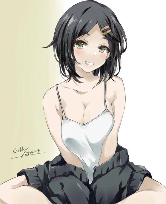 #艦これ版真剣お絵描き60分一本勝負_20240204#艦これ版深夜の真剣お絵描き60分一本勝負司令はん、なんか目つきがいやらしいで～～ 