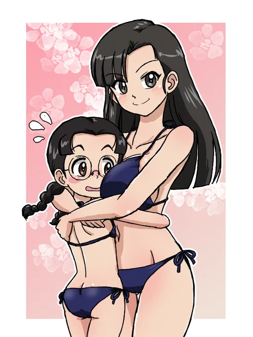 #週末ガルパンお絵描き120分一本勝負20240204#週末ガルパンお絵描き120分一本勝負 #西の日 #立春 お題「知波単学園」から西さんと福田です 