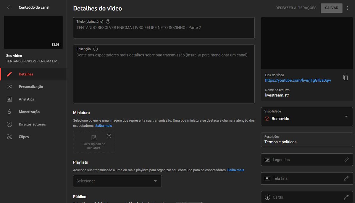 IntroCDC's tweet photo. @TeamYouTube poderiam me ajudar? minha live foi removida por causa de assédio e bullyng virtual sendo que simplesmente eu estava resolvendo um enigma daí eu fui chamar um amigo meu pra me ajudar???? eu não falo nada dele, literalmente pergunto se ele pode ir chamada no discord??? https://t.co/3ChkasqR7D