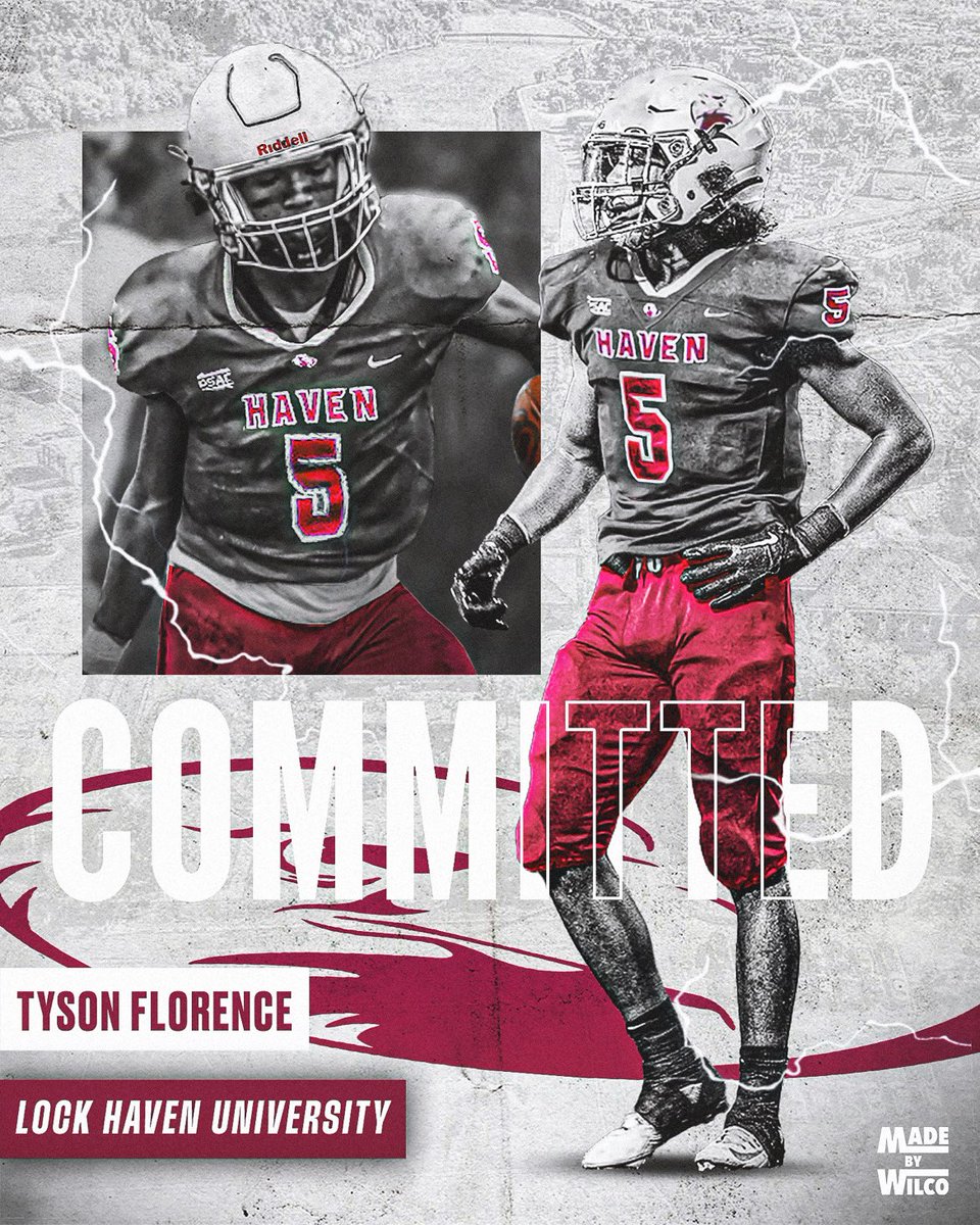 TysonFlorencePA's tweet photo. Grateful to say I will be committing to the Lockhaven University! #LockedIn https://t.co/q8EKSgXLus