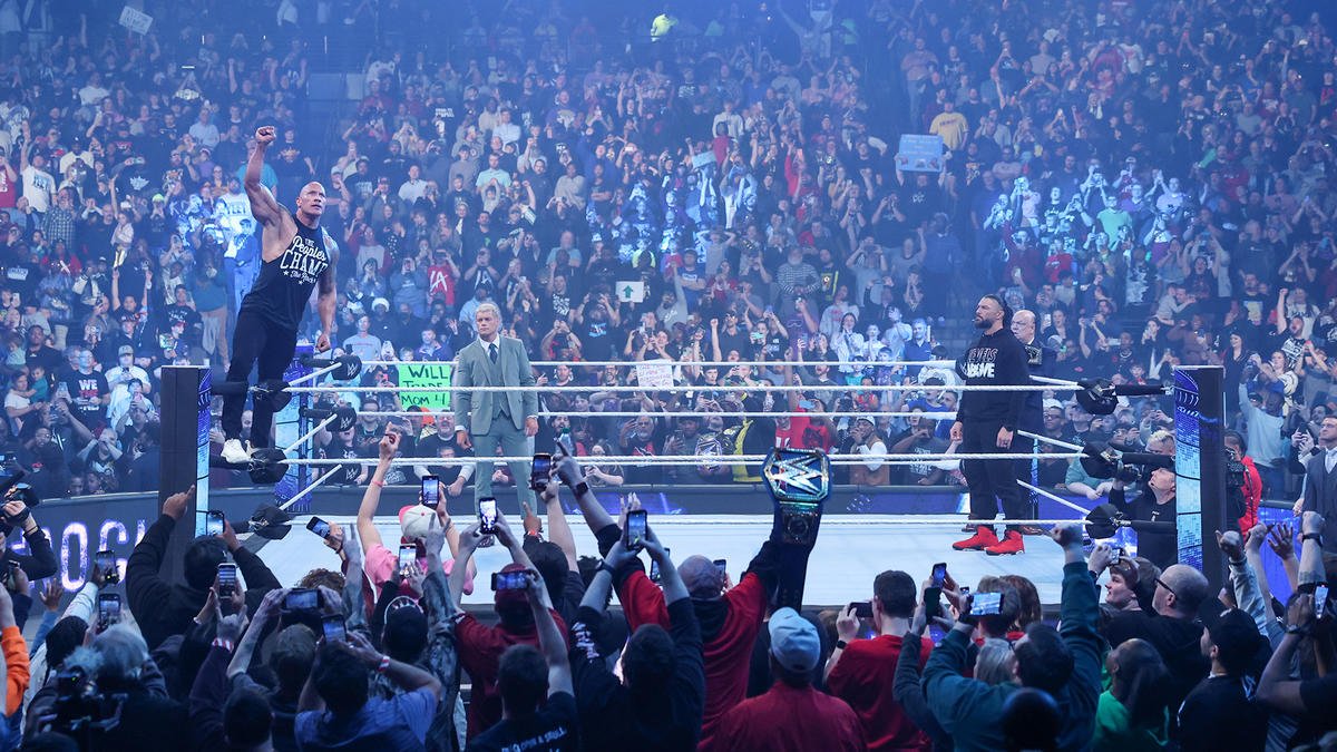 WWEPresser's tweet photo. if WWE ignores the backlash &amp; continues with The Rock vs Roman Reigns, will you still be buying &amp; watching WrestleMania? 

#WeWantCody https://t.co/qWu1dSEUJG
