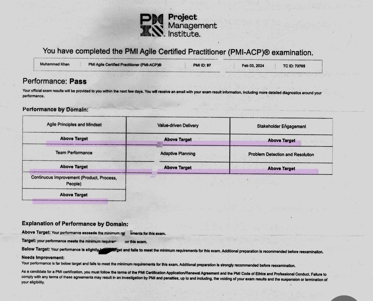 Successfully achieved prestigious credential PMI- Agile Certified Practitioner with above targets in each and every domain. Digital transformation is on its way ....
#agile #lean #agilecoaching #agilebooks #agilemindset #scrum #tech #PMI #Projectmanagement