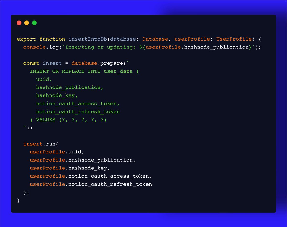 Day 95 of #100DaysOfCode Modified DB queries to either insert or update ...