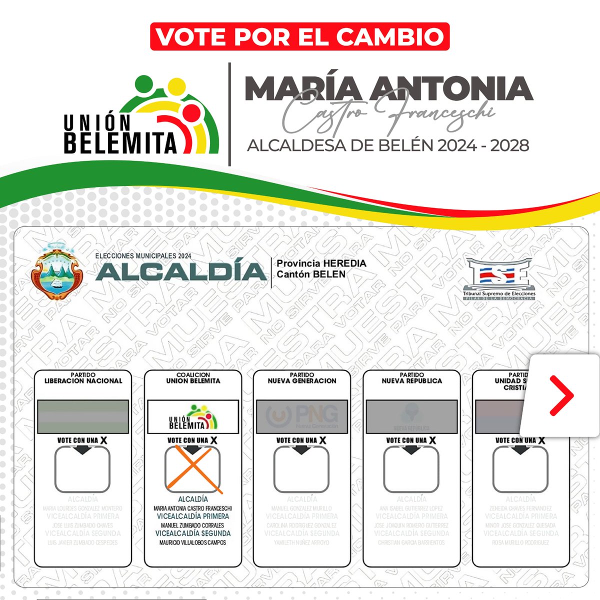 unionbelemita's tweet photo. ¡Las 35 Juntas Receptoras de Votos de nuestros 3 Centros de Votación están ABIERTAS!
Acérquense y elijamos el cambio que nuestro Belén necesita.
Votemos por María Antonia Castro y Unión Belemita 🟢🟡🔴 en las tres papeletas. Recuerden marcar la segunda casilla a la...
(1/2) https://t.co/GVIEf89djD
