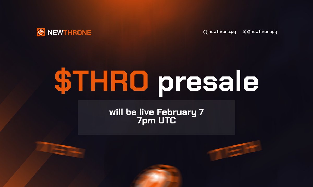SmartCryptoNew1's tweet photo. 🚀 @Newthronegg upcoming $THRO token presale will be live on 7th February, 2024

🚀 #NewThrone is a PVP strategy game of digital dominion, accessible through the use of $ETH tokens on the @Base network

🔽 VISIT
https://t.co/DqfCepeNdy
#SCN1 https://t.co/BK1StyEwnA