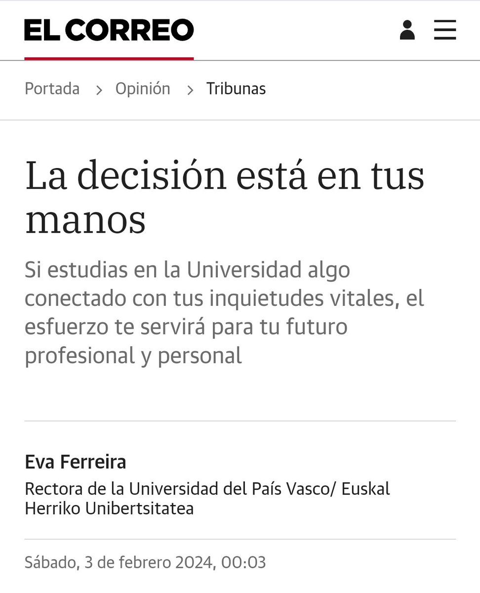 EHUPrekarioKoor's tweet photo. Egunon Eva

La decisión de acabar con sueldos de 800 euros o menos en la UPV también está en tus manos. 

             EHUko Prekarioen Koordinadora https://t.co/Y6WmU3SZzH