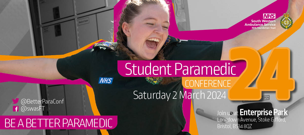 The Student Paramedic Conference is back! 💚

Join #TeamSWASFT for a day filled with engaging, challenging and immersive Continuing Professional Development (CPD) 🚑

📅 Saturday 2nd March- 8:30 - 5:00

🗺️📍 Enterprise Park, BS34 8QZ

Book today 🔽
eventbrite.co.uk/e/student-para…