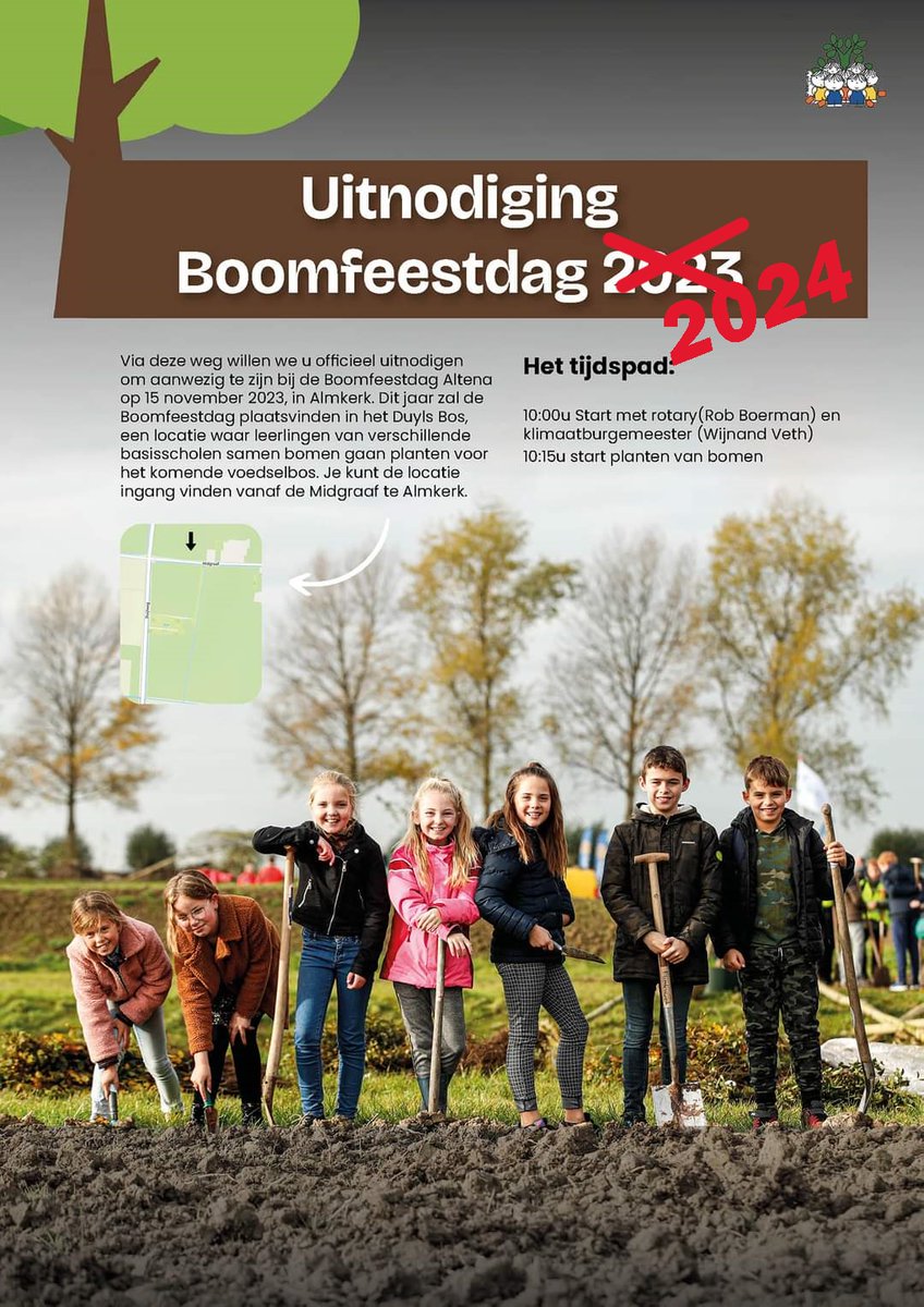 De boomfeestdag ivm de aanplant van ons Bloesembos zou vorig jaar plaatsvinden, maar door wateroverlast gaat het nu op 28 februari rond 10u gebeuren. Je bent bij deze uitgenodigd om erbij te zijn 🌳
#boomfeestdag #bloesembos  #aanplanten #natuurinaltena #natuurlijkmooi