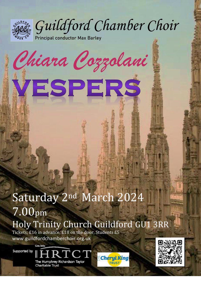 We are excited to be performing these works of Chiara Cozzolani, a Milanese nun and contemporary of Monteverdi whose talents drew huge crowds to her convent to listen to "the best singers in Italy"