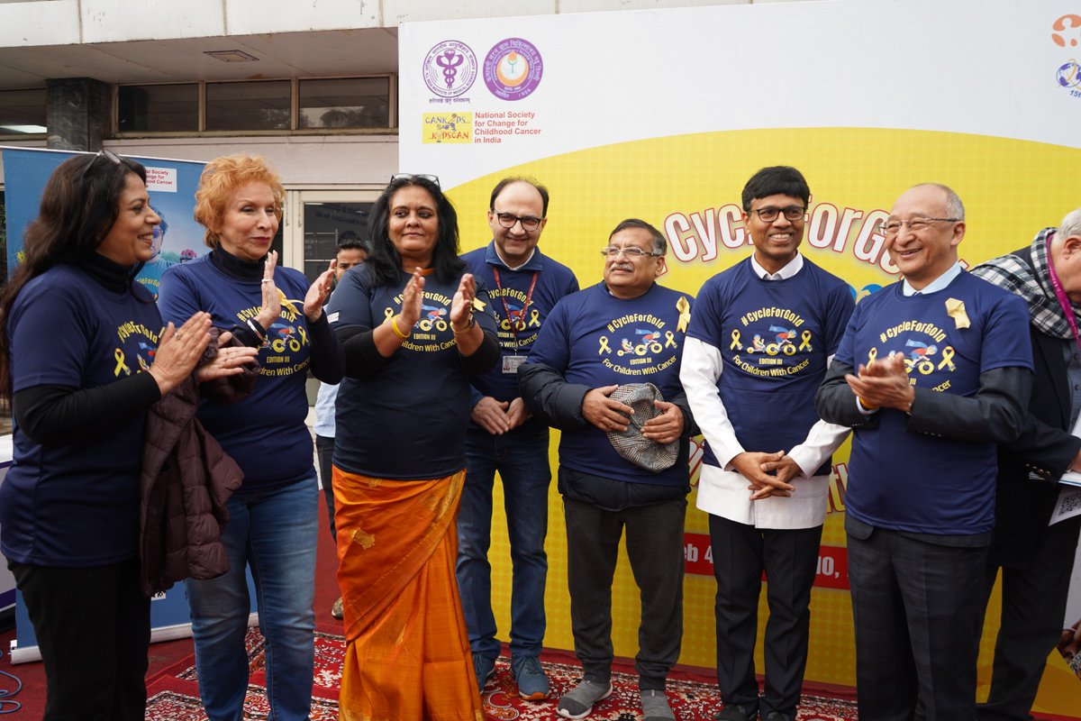 AIIMS New Delhi organized #CycleForGold On World Cancer Day
Director of AIIMS Delhi, Dr. M Srinivas, flagged off  the third edition for Access2Care for the children with cancer and their families in India. 

Organized by long-term partner NGO at AIIMS, CanKids KidsCan, National