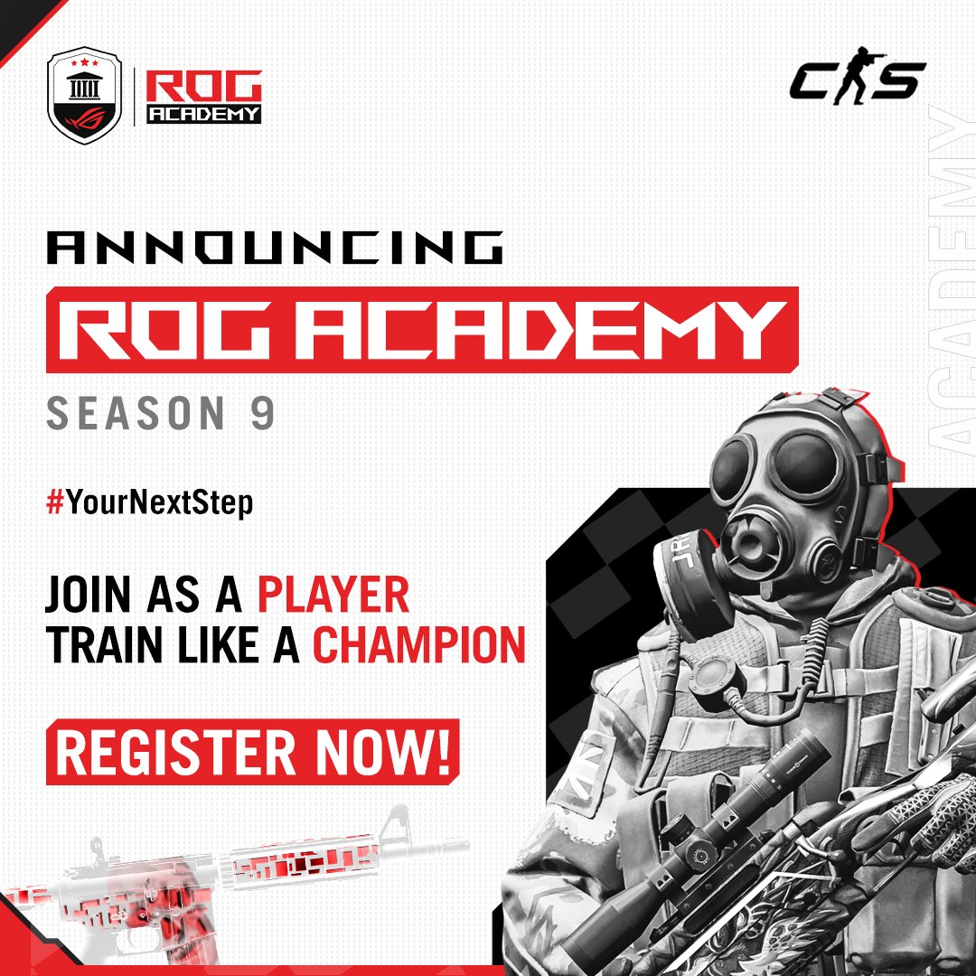 ASUS_ROG_IN's tweet photo. Lets take #YourNextStep and embark on the next thrilling chapter of your esports career! 

Register now - https://t.co/CrjfTauMyO

#ROGIndia #ROGAcademy https://t.co/E5aWABcqhL
