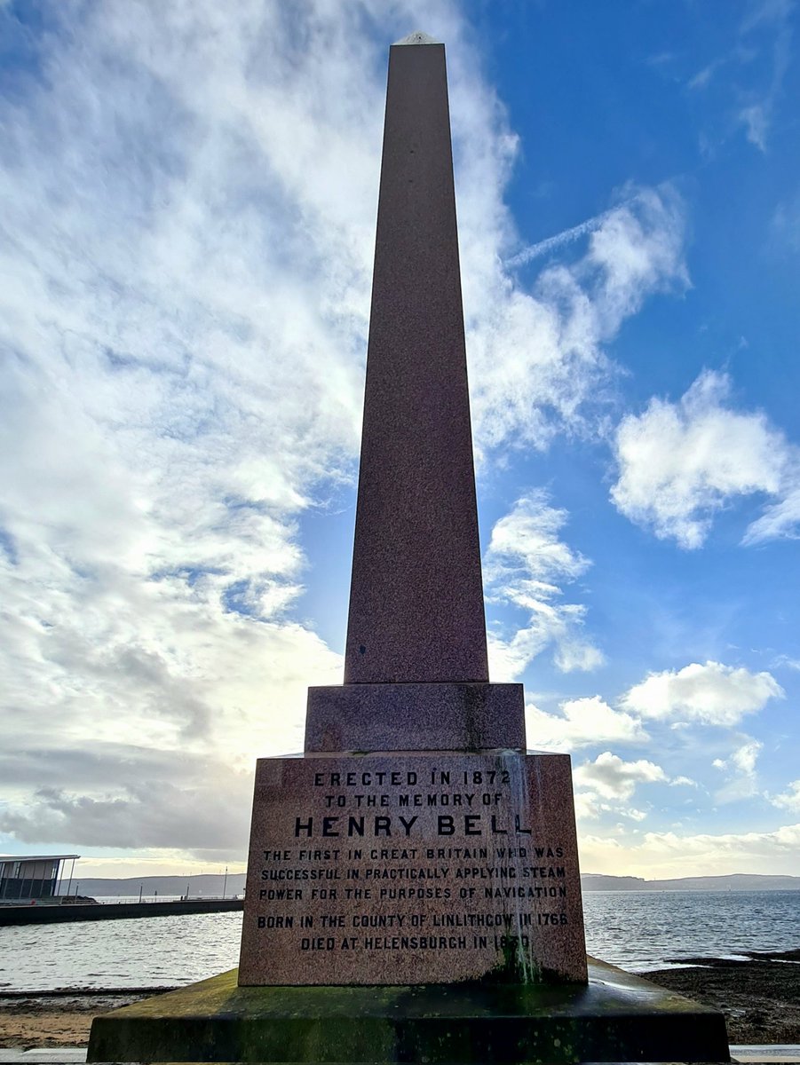 is_glasgow's tweet photo. The Henry Bell Monument in Helensburgh. Born in West Lothian in 1767, Bell became obsessed with the idea of using steam engines to power ships around 1800.
Cont./
#glasgow #shipbuilding #clydebuilt #helensburgh #henrybell #glasgowhistory #scottishhistory #theclyde https://t.co/LRvBNSWTRJ