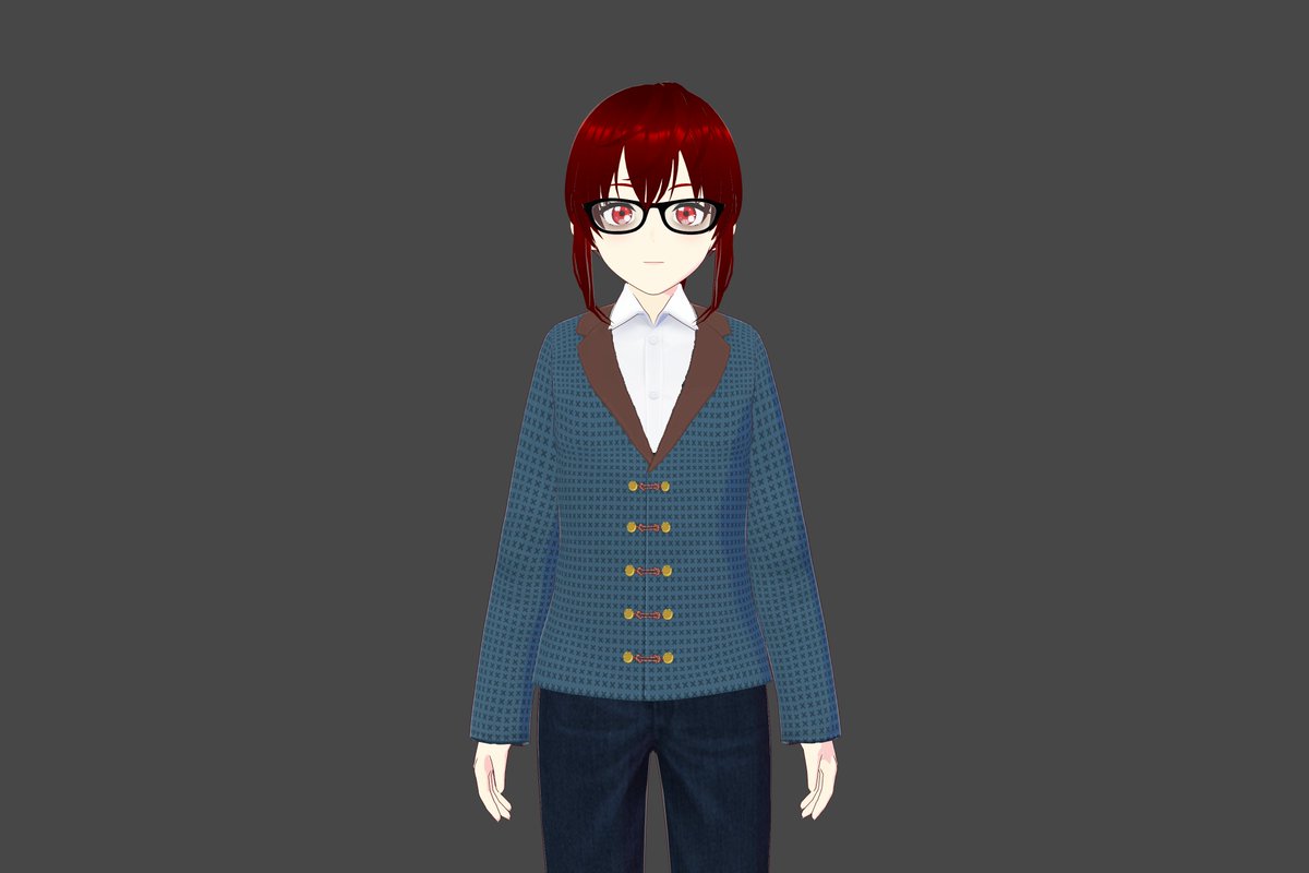 KokiNajma's tweet photo. A #vroid #blazer

Link to the #texture: https://t.co/jAgvgYWhlG

#Vtuber #VTuberUprising #outfitoftheday #VRoidStudio #ENVtuber #VTuberEN #ENVtubers #VTuberAssets #clothing #fashion #clothes #assets #Vtuber素材 #outfit #art #artwork #design #fancy #jacket #digitalart #coat #blue https://t.co/ZvIQZ3rcrv