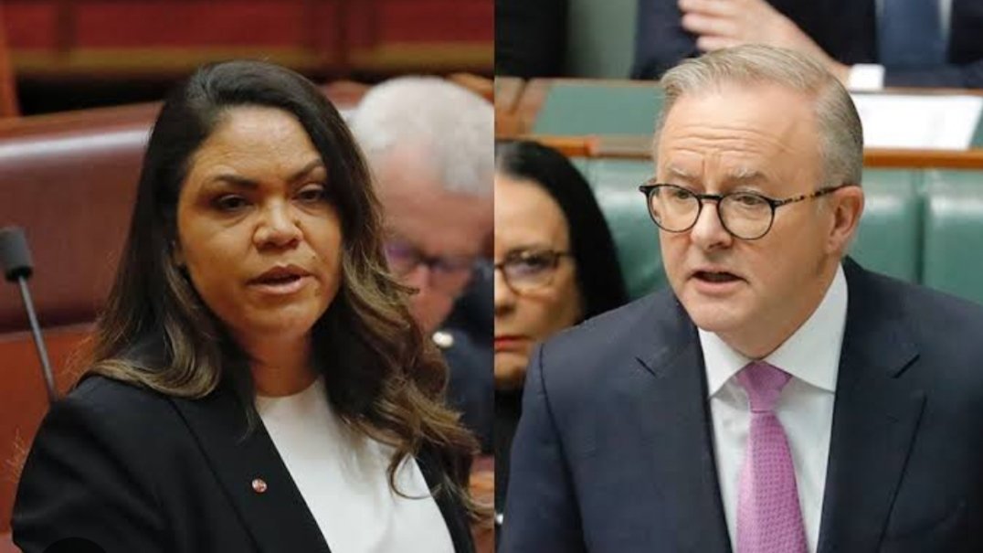 TaskerLady89977's tweet photo. 🚨JACINTA PRICE SLAMS ANTHONY ALBANESE NEWS IN:
Jacinta Price said.“The referendum showed us all how Anthony Albanese  would prefer to lead with ideological ways forward as opposed to common sense ways,dividing our nation along the lines of race.
Do you agree? https://t.co/v01Yrx9ubH