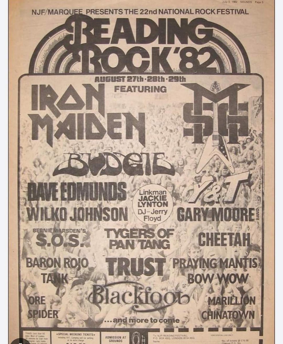Probably the best festival I ever attended the following year with Sabbath and Lizzy was the last one I went to with the exception of when Metallica played but only went for one day .