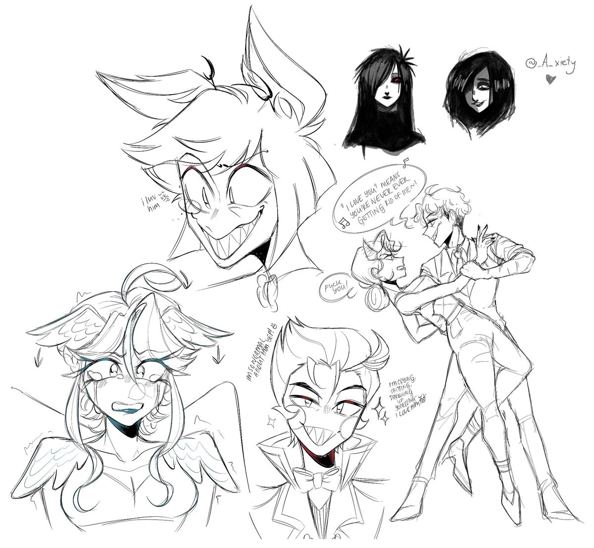 some doodles 💖 (thanks for joining @/_A_xiety !!)