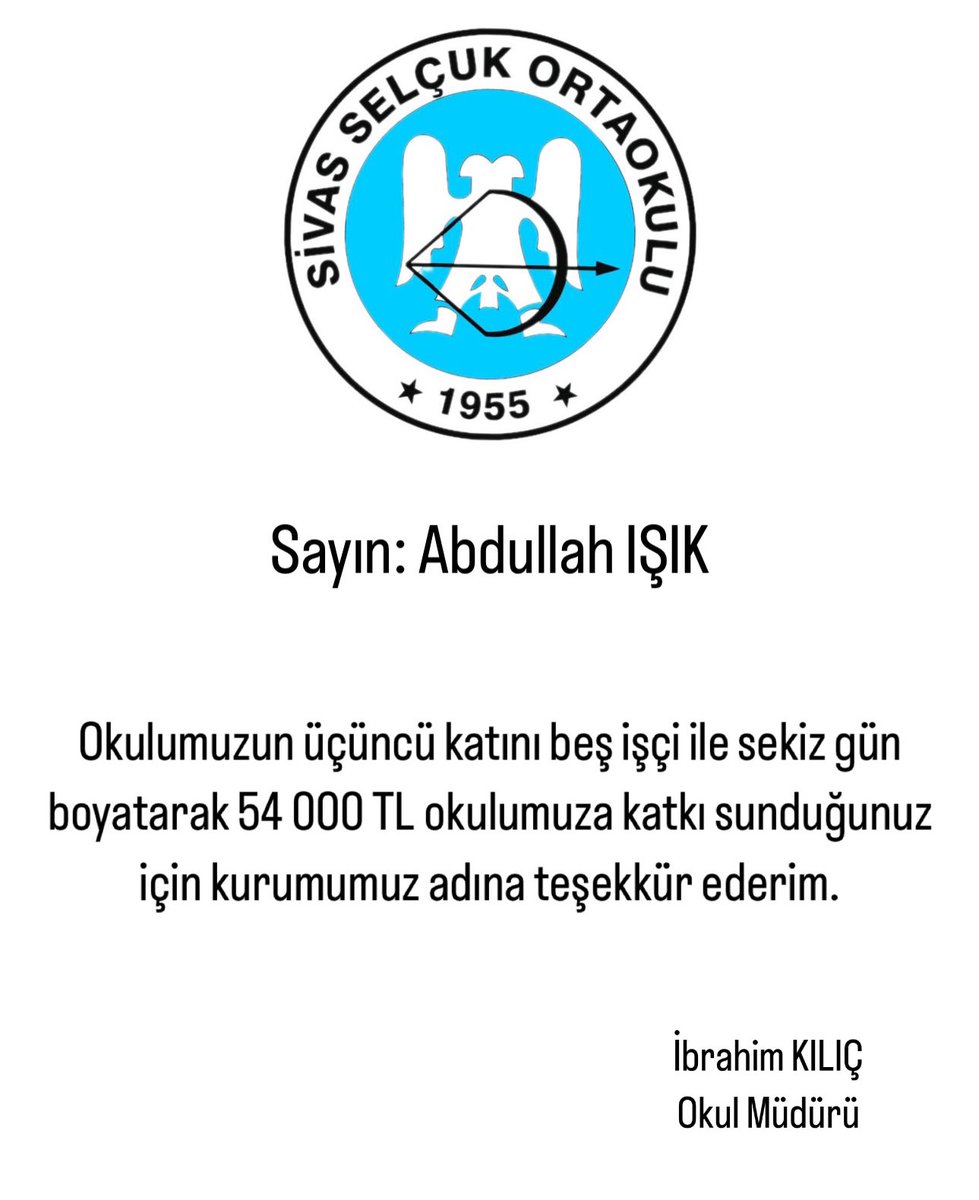 selcukortaokul's tweet photo. @valisimsek @necatiyener_ @ibrahimbilsem https://t.co/X94dkFrKXD