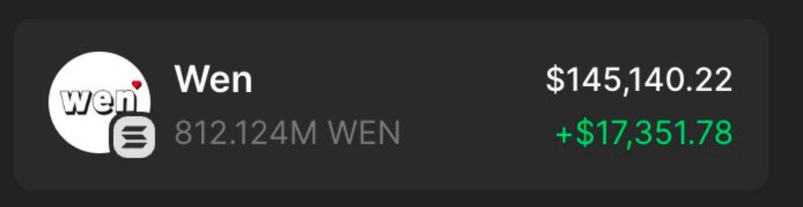 Giving away some $WEN today ♥️

Drop your $SOL addy, RT &amp; follow w/🔔

See you in 24 hours ⏰