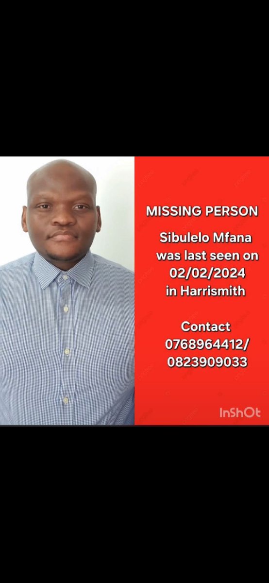 NGOBAMAKHOS's tweet photo. "He was driving from Durban to Johannesburg, no one has heard from him ever since. His phone was tracked&amp;last location was Harrismith. The last person he spoke to confirm he was a few kilometers before Harrismith and no one has heard from since then."
I've been asked to share. https://t.co/8O5n3P8CzO