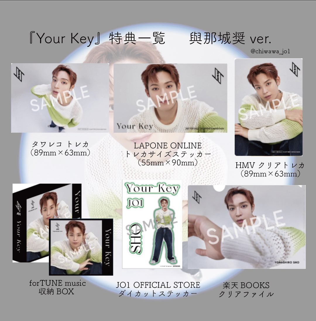 JO1 LIMITED Blu-ray SINGLE 『Your Key』 メンバー別 店舗別購入特典