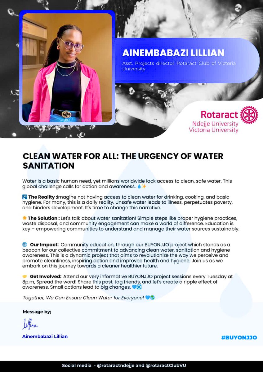 RotaractClubVU's tweet image. URGENCY OF WATER SANITATION!!!
#BUYONJJO
#WhereCleanlinessBegins
#WashForAll
#water 
#environment 
#sanitation