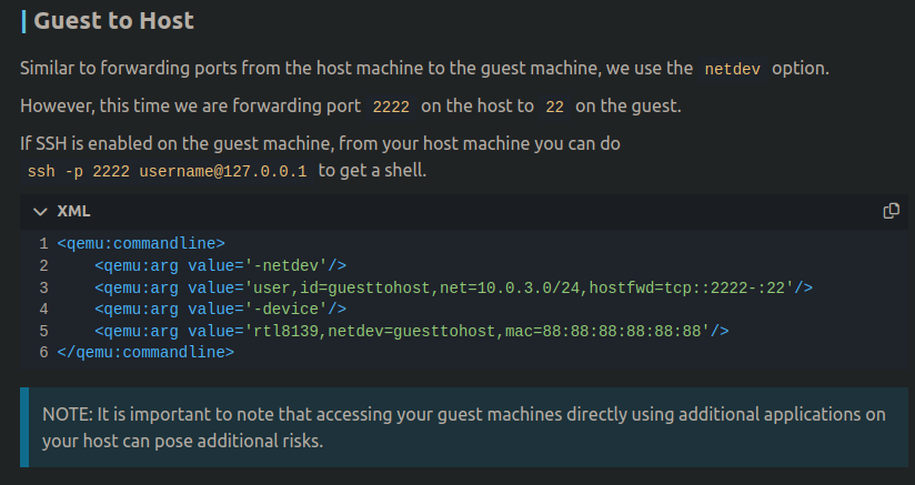 c3rb3ru5d3d53c's tweet photo. Added port forwarding from host to guest and from guest to host to the KVM malware lab guide. https://t.co/u1eClcsbPq https://t.co/fhWrFk1SDN