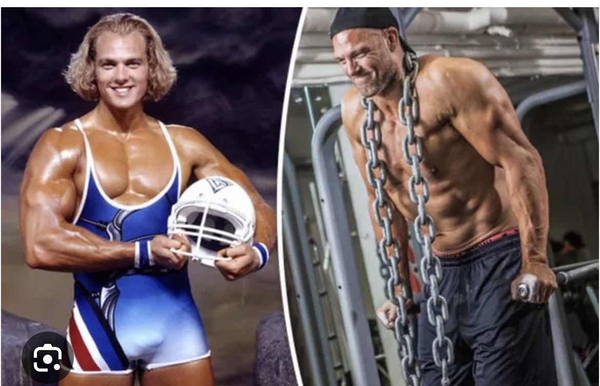 crozza's tweet image. #Gladiators bring back Hunter!! He’s in better shape now that 20 years ago!! Non of the stinky chat too!!