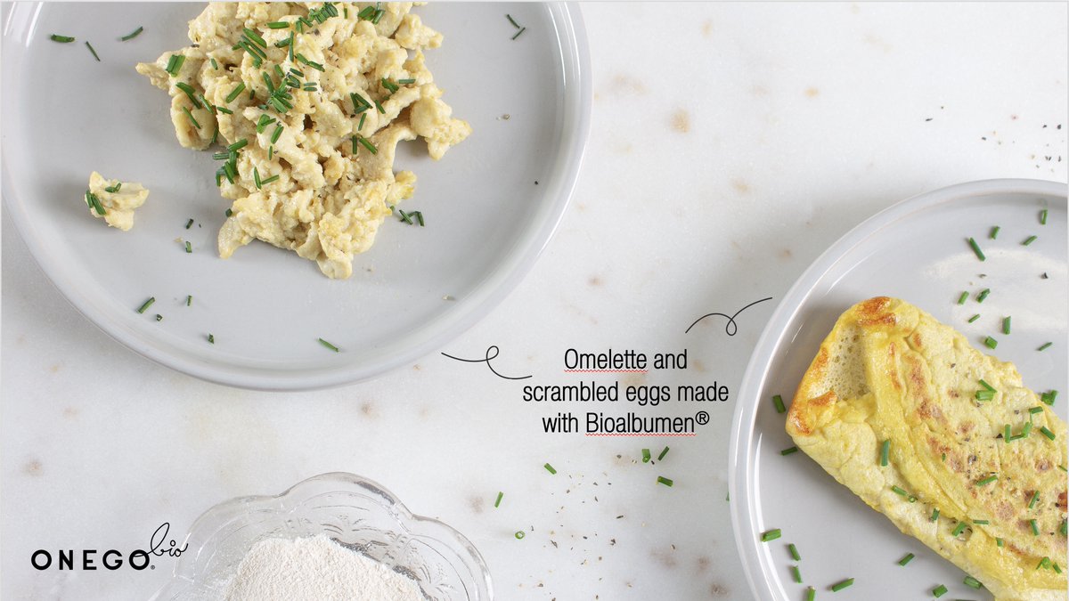 christolando's tweet photo. Unlock endless delicious possibilities with our animal free egg white! 🌐 Whether it's adding structure to your cakes, stabilizing mayo, or crafting perfect scrambled eggs and fluffy omelettes, our Bioalbumen does it all. 🥇✨ #Innovation #EggAlternative #OnegoBio https://t.co/CKt54gdlYN
