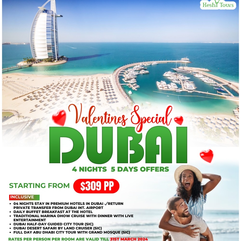 Valentine is here,  Dubai sio mbali. Book with us and get those classy pictures.

☎️ : 0735 737 354
📧 : keshitours@gmail.com 
🌐: keshitours.com

#Travelwithkeshitours #Toptravelagency #Tembeakenya