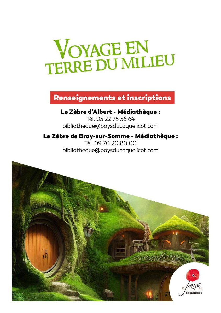 tolkiendilfr's tweet photo. Le #PaysDuCoquelicot vous propose un Voyage en #TerreDuMilieu du 01/02 au 02/03 !
Retrouvez notre #expotolkien pour découvrir #Tolkien et rejoignez-nous le 17/02 de 14h à 17h pour un atelier de #calligraphieelfique, une #conferencetolkien et notre stand à la #mediathequealbert ! https://t.co/ScgslNqLeQ