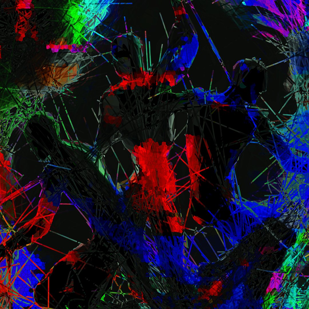 YeoStractor's tweet photo. Just dropped my 7th piece "Black Silent Scream"! 

Ever feel like this?

When you close your eyes, colors seem to bloom out of the endless dark, slowly taking shape.

There are lines, color patches, and halos!

#NFTartists #darkside #illustlation #abstractartist @opensea @beeple https://t.co/3M1R5tWL6H