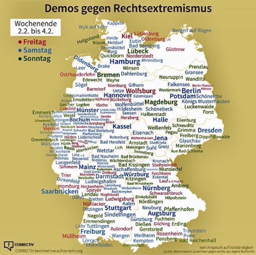 lykkefriis's tweet photo. #dagenskort Weekendens demonstrationer i 🇩🇪 https://t.co/dyTI1WBdSb