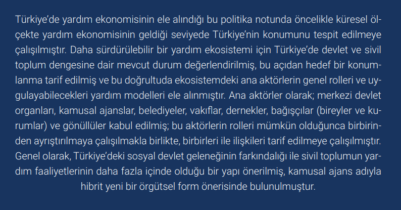 doaligan's tweet photo. Politika Notu:

"TÜRKİYE'DE YARDIM EKONOMİSİ
EKOSİSTEME YÖNELİK BİR MODEL ÖNERİSİ"

@ikamorgtr'nin kıymetli kadrosuna ve bu yazıyı yazmama vesile olan @YYD_tr'ye teşekkürler.

Yardım amacıyla bağışladıklarımızın etkin bir şekilde yönetilmesi temennisiyle

https://t.co/8XvKOAQaCB https://t.co/LYDhl8PCjK
