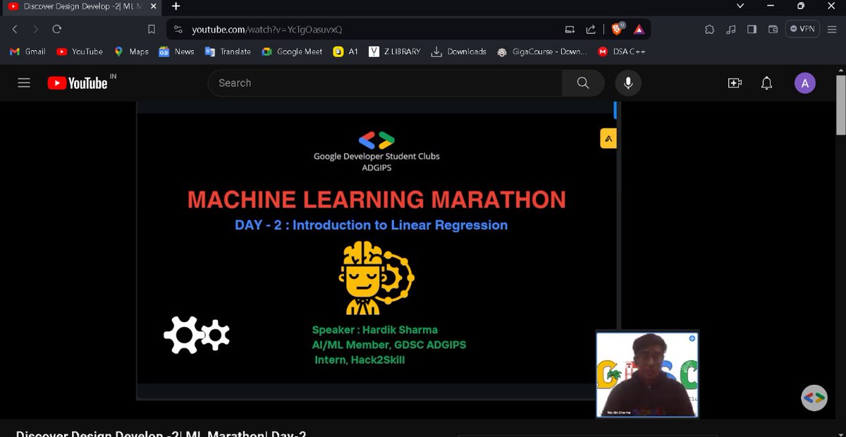 GdscAdgips's tweet image. We are live with Day 2 of Machine learning Marathon.
Want to know how regression works out in machine learning?
We got you covered🌐🌐👨‍💻🚀
Stream link - youtube.com/live/YcTgOasuv…