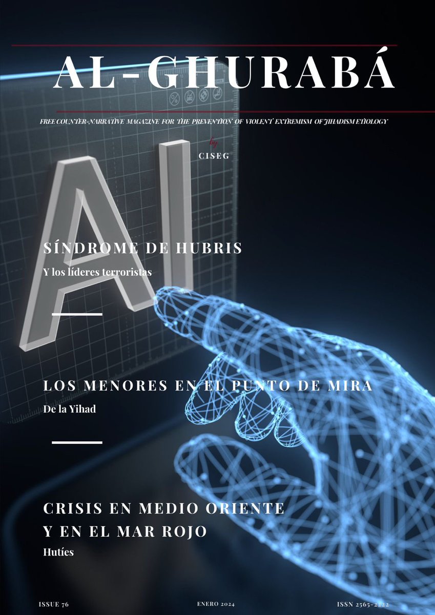 📰Compartimos el nº 77 de la revista de <a href="/intelsegglobal/">CISEG IntelSegGlobal</a> sobre prevención y narrativas alternativas frente al radicalismo violento Yihadista <a href="/GhurabaMagazine/">Al-Ghurabá Magazine</a>, creada por nuestro docente <a href="/dgg030/">David G</a>.
✒️Con un interesante artículo sobre los secretos de la #IA. alghuraba.org/publicaciones