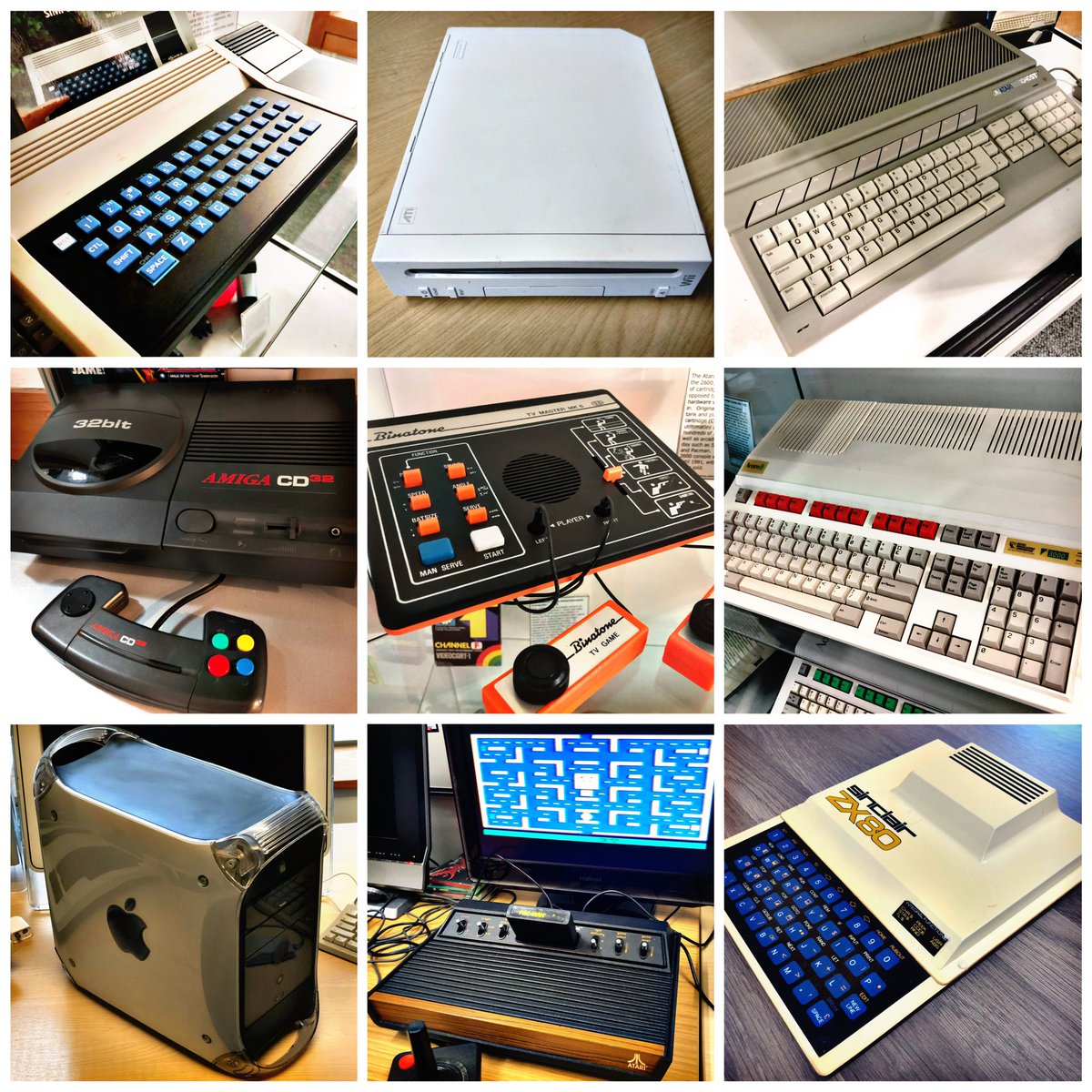 This week’s #RetroEnnead offers you the #Aquarius, #Wii, #1040STE, #CD32, #TVMasterMK6, #A3000, #PowerMacG4, #AtariVCS and #ZX80. Pick a line of 3 and trash the rest! #RetroComputing #ComputerHistory #RetroGaming #VideoGames