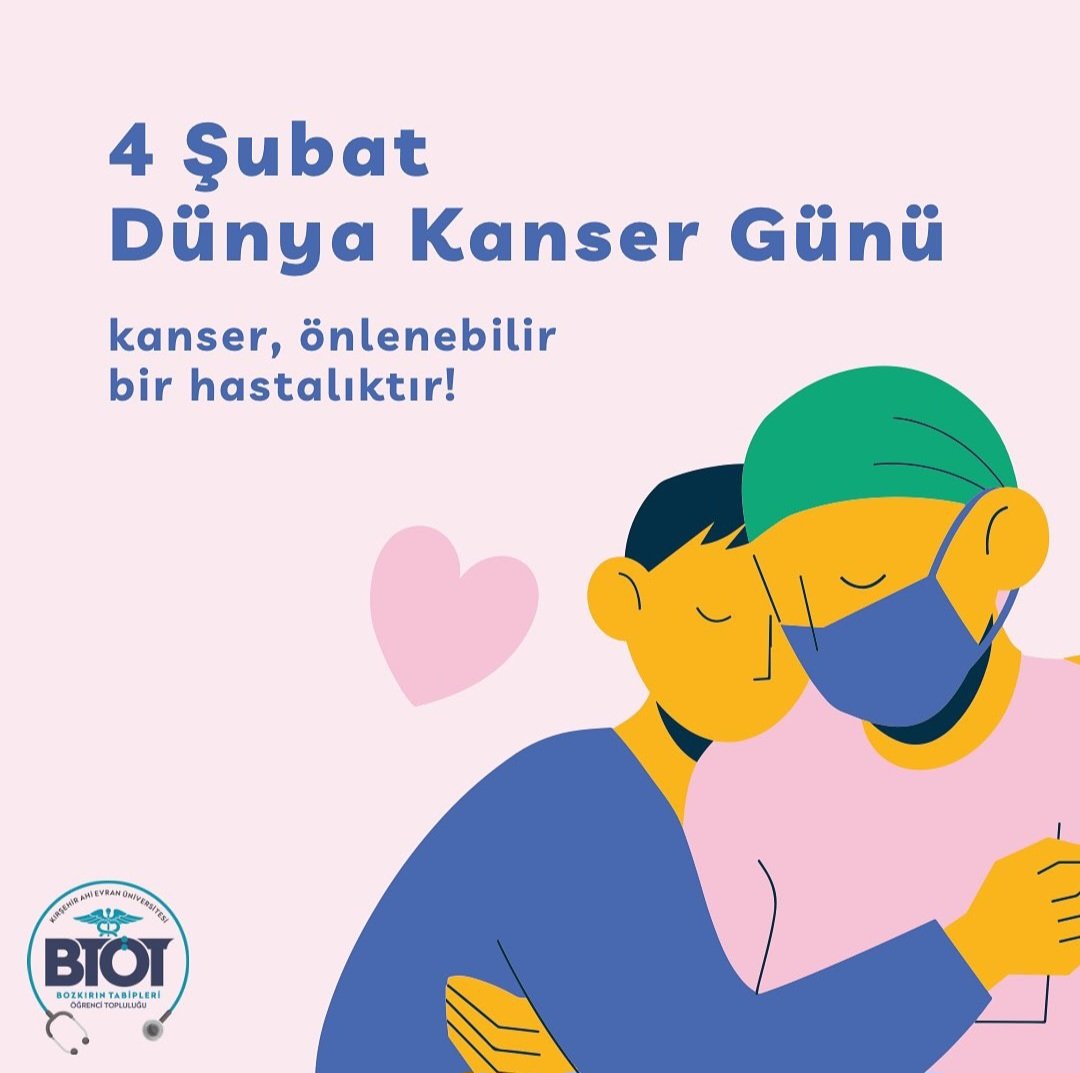 aeubtot's tweet photo. 4 Şubat Dünya Kanser Günü
Kanser, önlenebilir bir hastalıktır!
...
#dünyakansergünü #WorldCancerDay #kaeütıp #aeübtöt https://t.co/DqvA0bwrSk