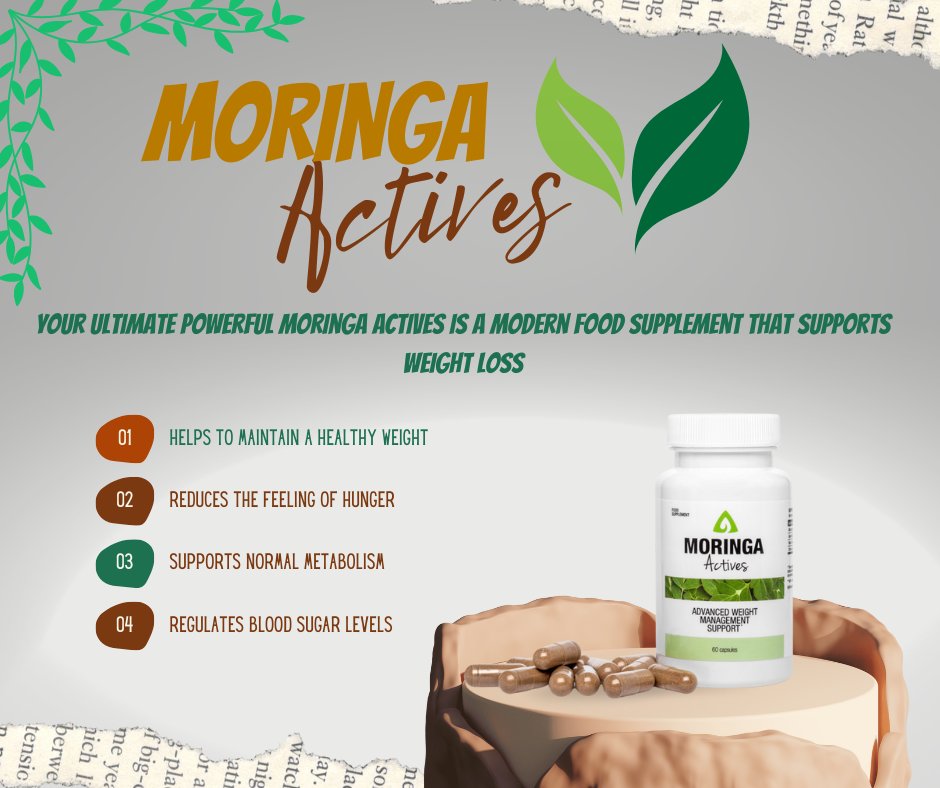 Moringa Actives is a food supplement based on natural active ingredients that support the maintenance of normal body weight. 
#weightloss #supplements 
urlgeni.us/moringa_actives