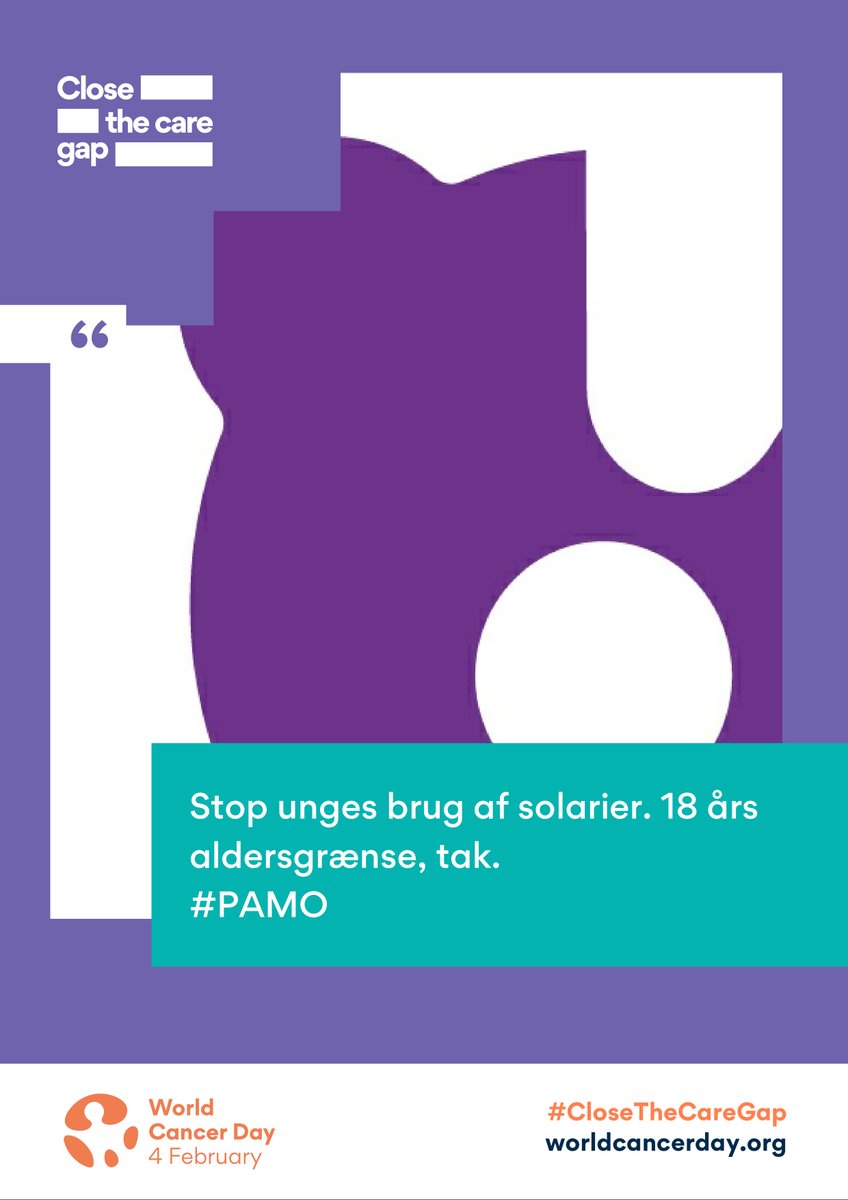 alwi5210's tweet photo. I dag - 4. februar 2024 - er det World Cancer Day
- https://t.co/NHUUwmxbwR
Patientforeningen Modermærkekræft vil gerne bidrage med dette budskab
Danmark er stadig det eneste land i Vesteuropa, hvor unge under 18 år kan gå i solarier.
Solarieloven fra 2014 bør ændres
#dkpol #pamo https://t.co/GEWlYthhsq