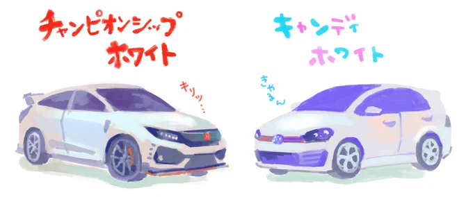 ボディカラー名のテンションの差すき 