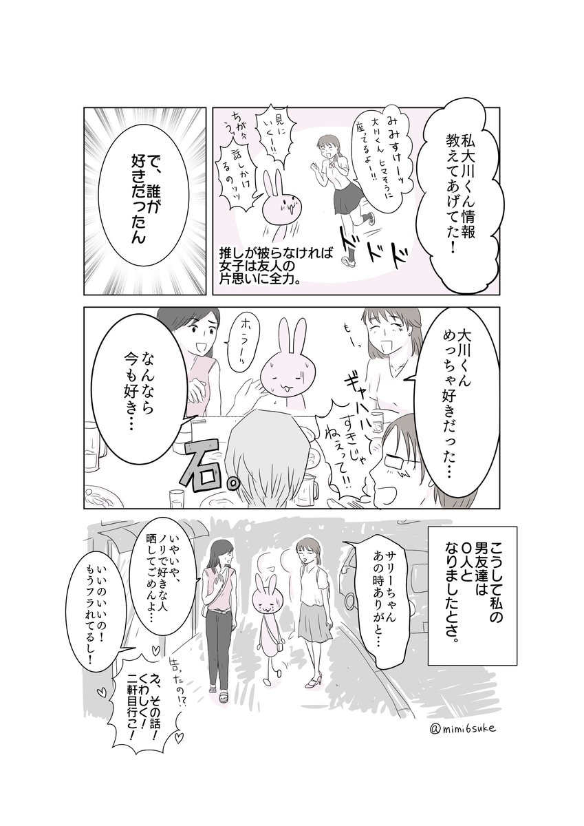 たった一人の男友達③(完結) 

恋愛相談したときの女子の団結力ったら。
めっちゃ協力してくれたな(見向きもされなかったけど) 
