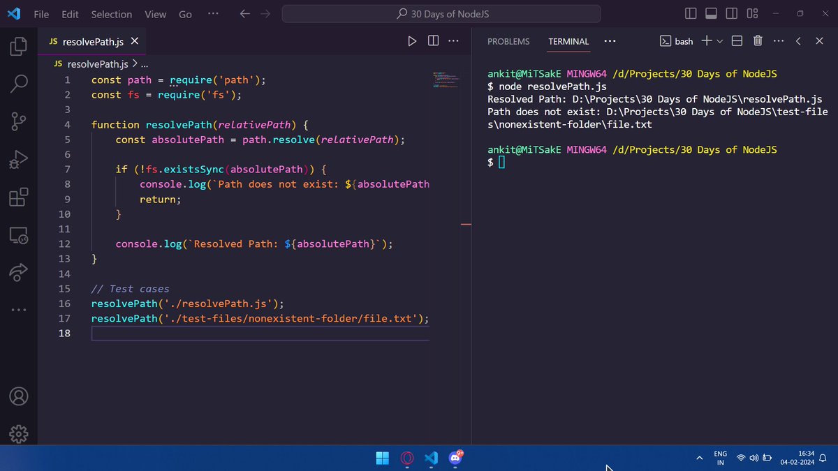 sad_floppy's tweet photo. Hey There!
I am excited to share that I have successfully completed #Day4 of the 30 Days of Node.js, hosted on the Scaler Discord platform.
Join Scaler Discord for similar challenges: https://t.co/2Ti0qO721E

#30DaysOfNodejs #ScalerDiscord #ScalerTopics
@scaler_official https://t.co/zufYY9Jaan