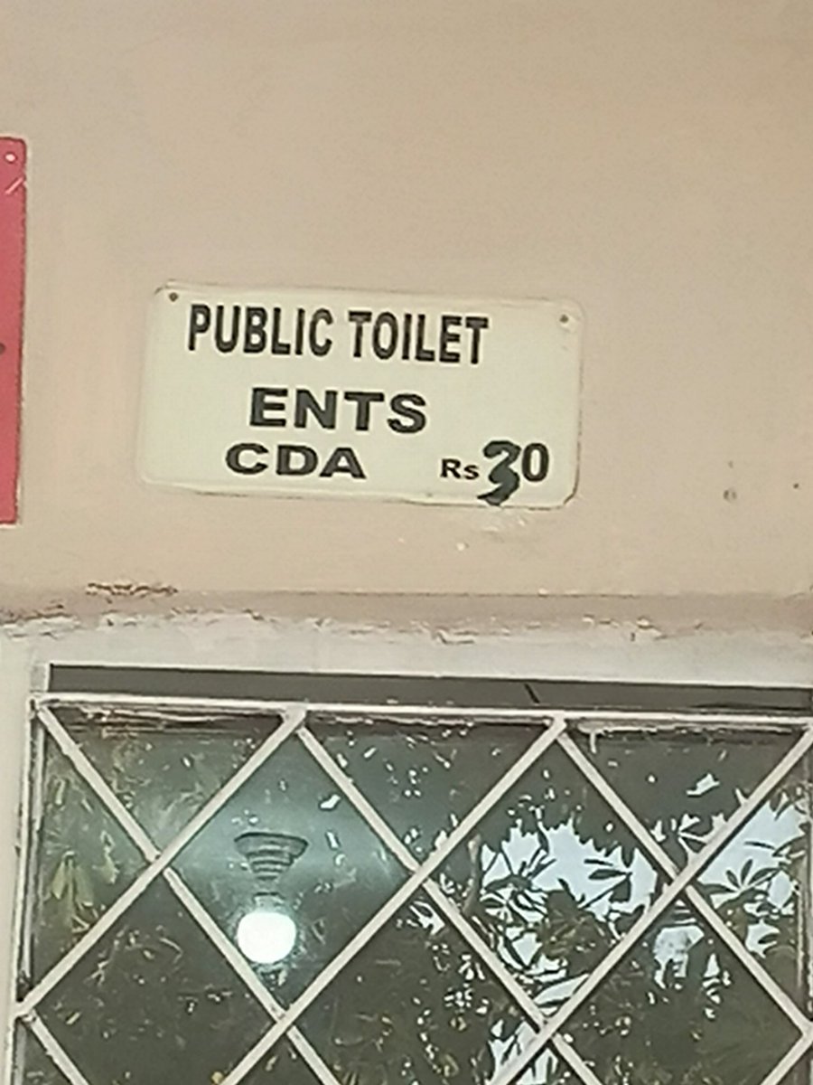 KKhurram78's tweet photo. @dcislamabad @ccislamabad @DrMAbdullahTab1 @ICT_Police @CDAthecapital 
@CDAIslamabad 
F-9 park
Would anyone of you plz verify public toilet charges are 20 or 30 Rupees per person? https://t.co/LLAO4kiePy