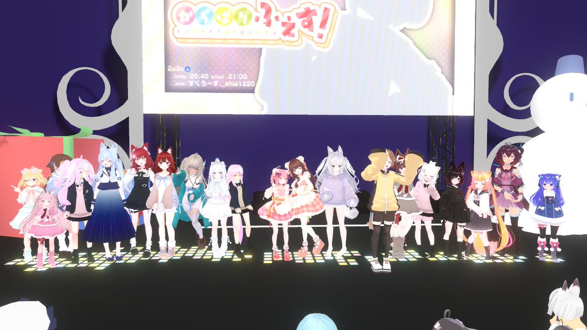 VRneko3mai's tweet photo. 【　#ColorfulParty #からぱり からぱりふぇす　】より5
一応〆の集合写真より(=^‥^=)ゞ－☆
楽しいイベント(=^‥^=)ゞ－☆ありがとね～♪ https://t.co/0JIdqrkUmu