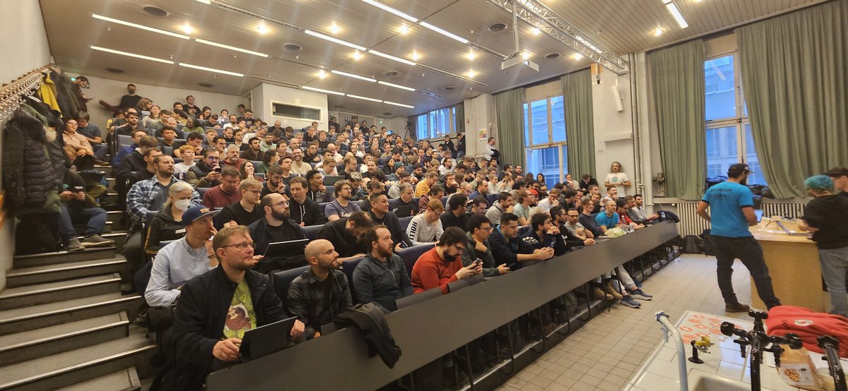 loswillios's tweet photo. Full room for the presentation from @grafana Dimitris Sotirakis and Giordano Ricci: Practical CI/CD Observability with OpenTelemetry https://t.co/BZJfsRB4fT
