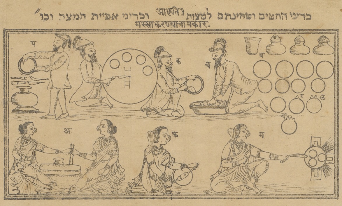 This image comes from a late 19th century Marathi-Hebrew Haggadah printed in Pune, #India by the Ilkar brothers. Pune is home to the Ohel David synagogue which was built in 1867, just a few years before this #Haggadah was printed! See it here: tinyurl.com/3w4xvmuv